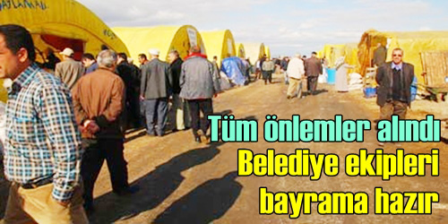 Belediye Ekipleri Bayrama Hazır
