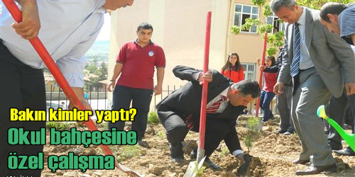 Lise Bahçesi Ağaçlandırıldı