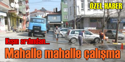 Sokaklar temizleniyor..