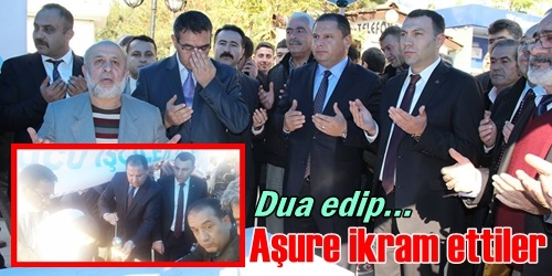 Ülkücü işçiler aşure dağıttı
