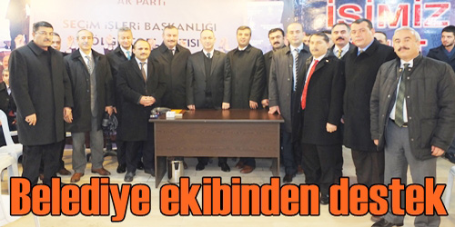 Belediye ekibinden destek ziyareti