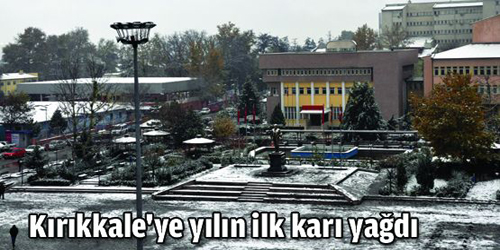 Kırıkkale`ye Yılın İlk Karı Yağdı
