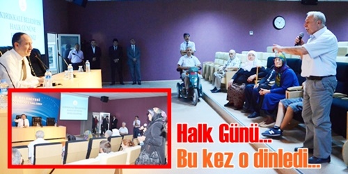 Saygılı halkı dinledi