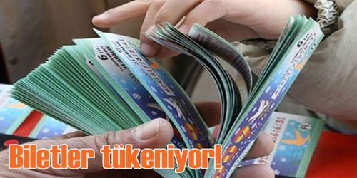 Piyango biletlerinin  yüzde 70`i tükendi