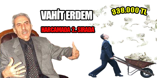 Vahit Erdem, 338 Bin TL harcadı