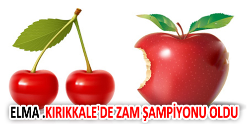 Elma Kırıkkale`de Zam Şampiyonu Oldu
