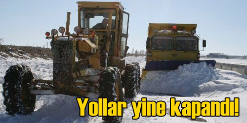 Kar Yolları Kapattı