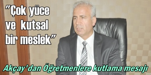 Yüce ve kutsal bir meslek